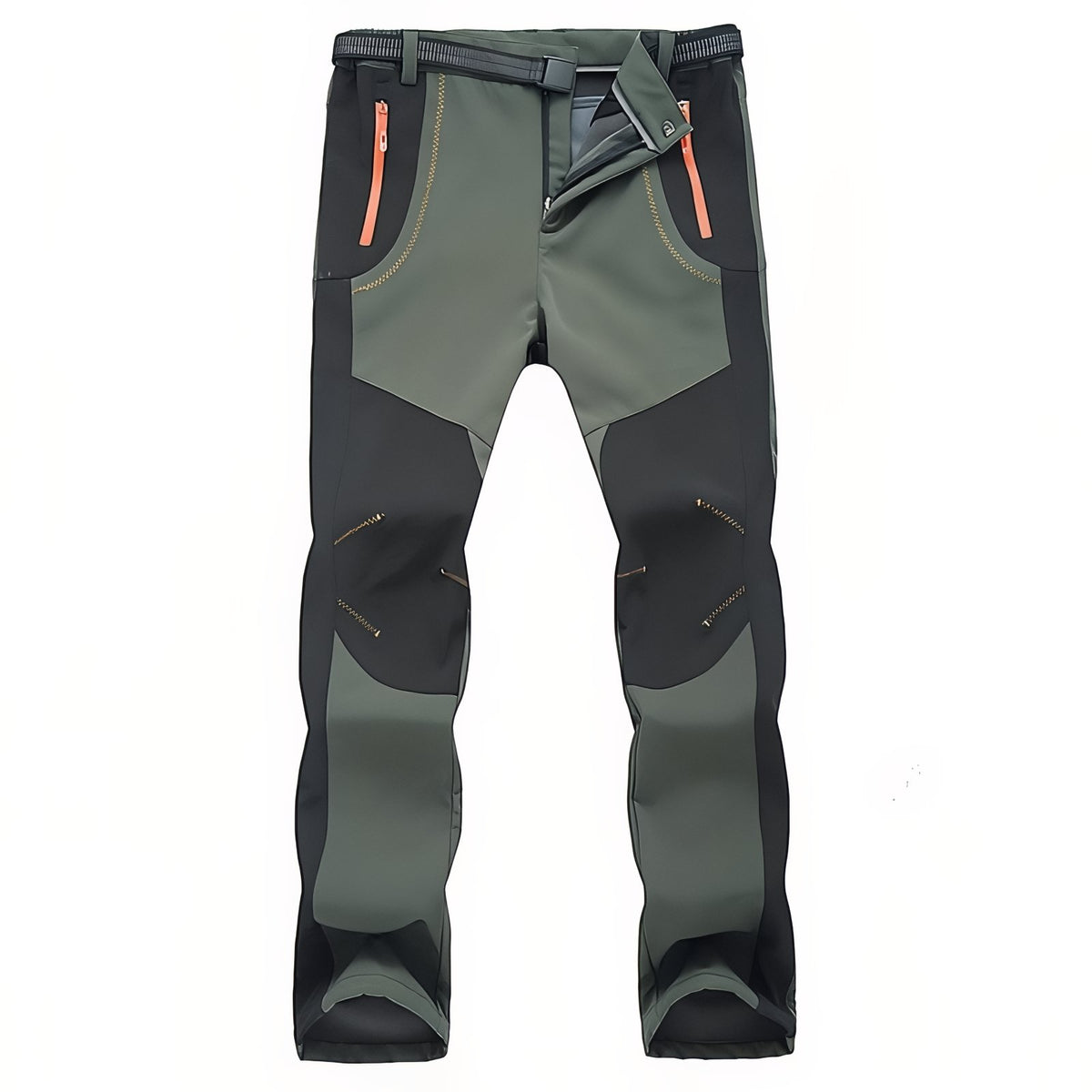 Pantalon Randonnée Déperlant Homme - Vert Foncé et Noir