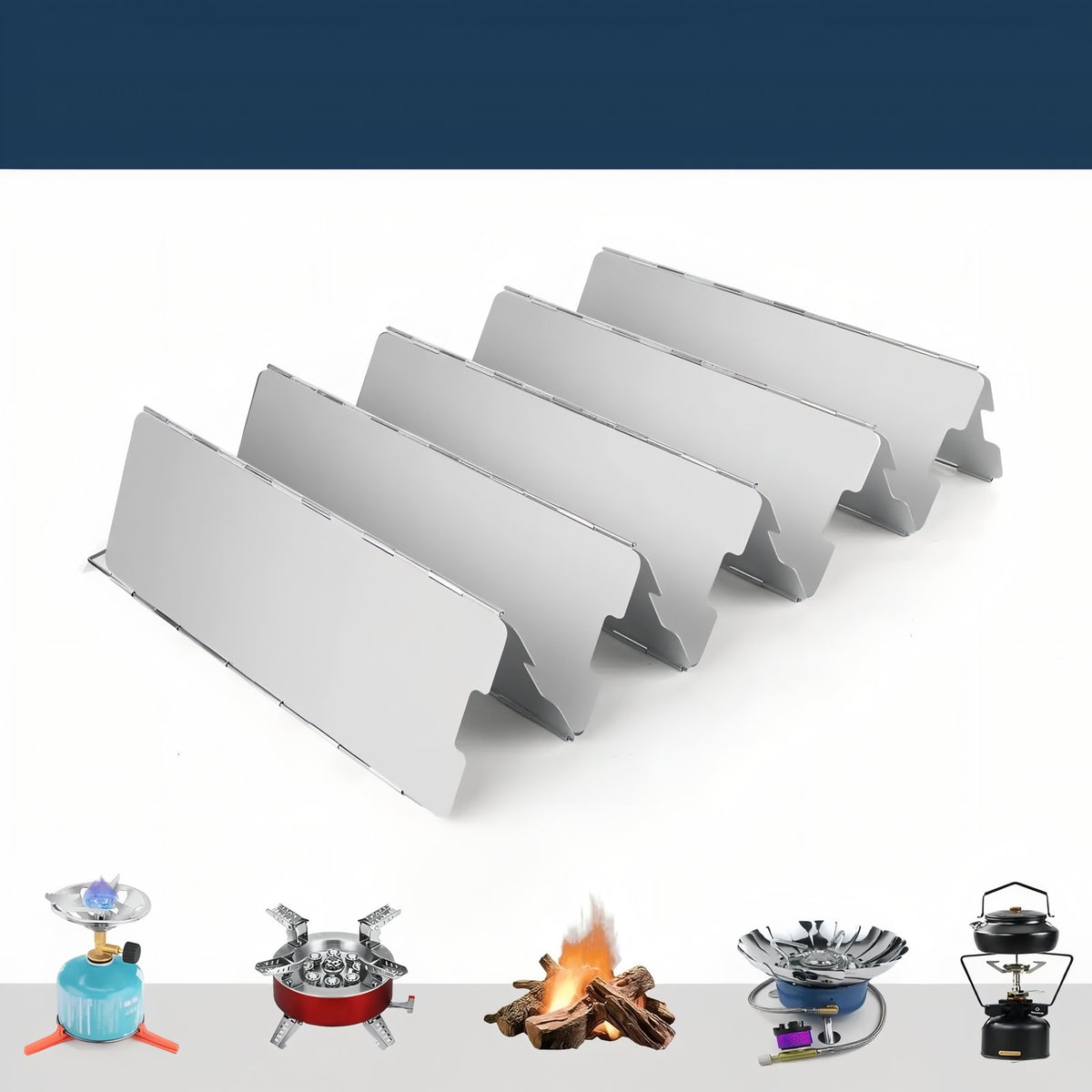 Pare-Vent Pour Réchaud mise en situation avec réchauds - 9 plates - 10 plates - 12 plates