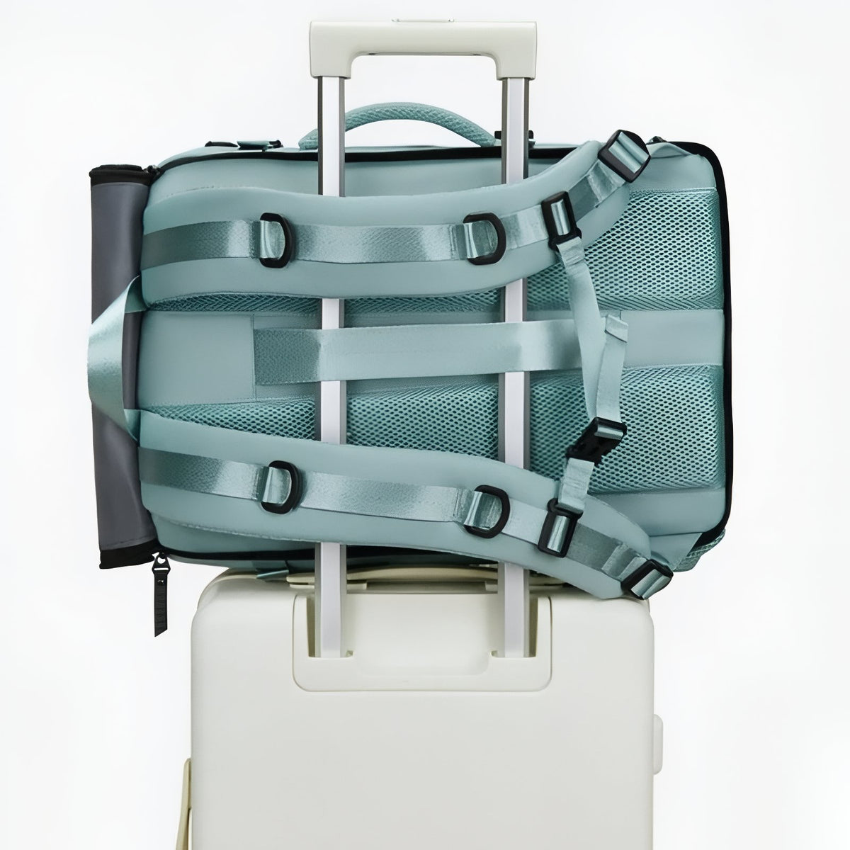 Sac De Voyage Multi Rangements Pratique mise en situation sur valise - Rose - Turquoise - Gris - Gris Foncé - Vert Armée - Vert Pastel - Bleu Canard - Noir - Lavande