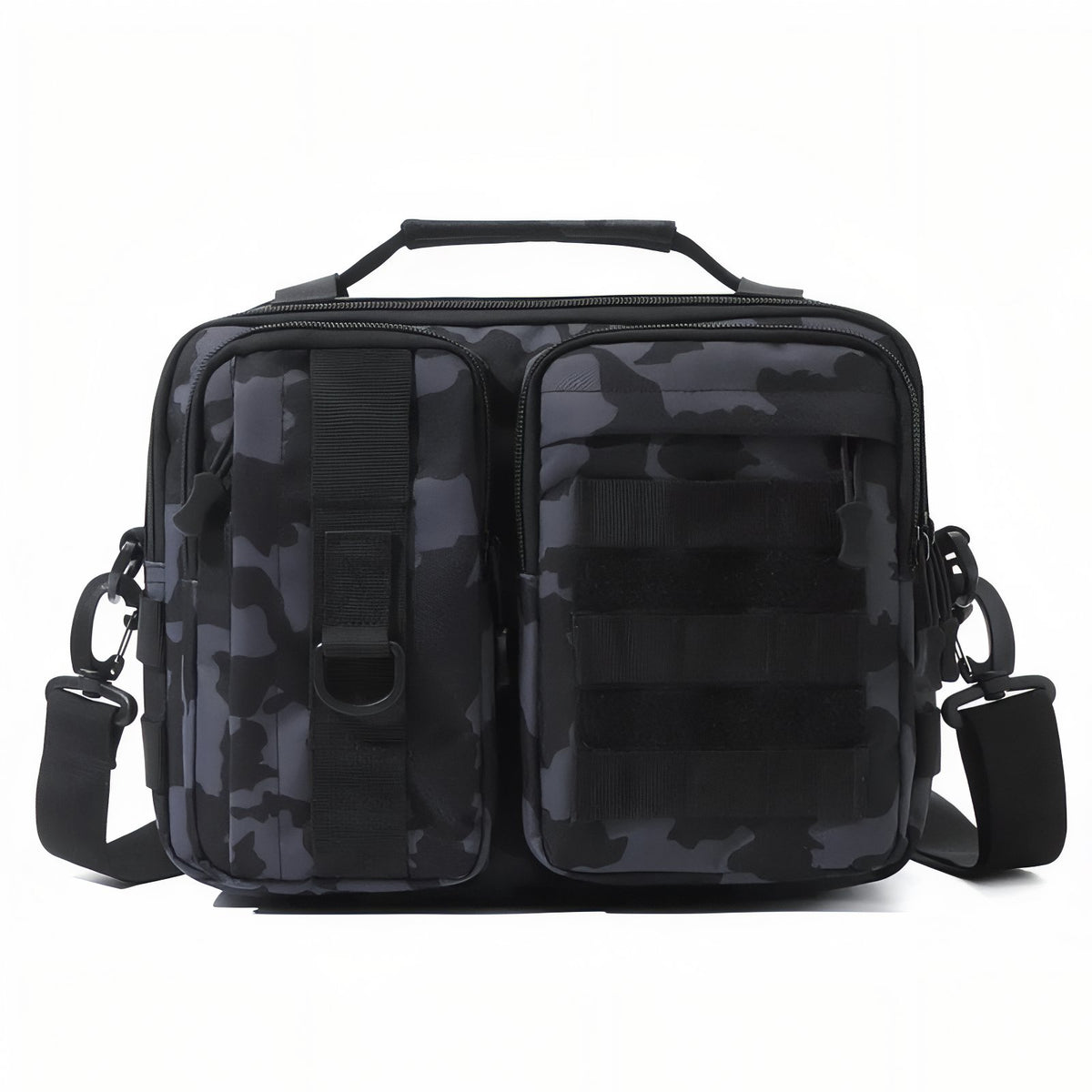Sac Bandoulière Homme Militaire - Noir Camouflage