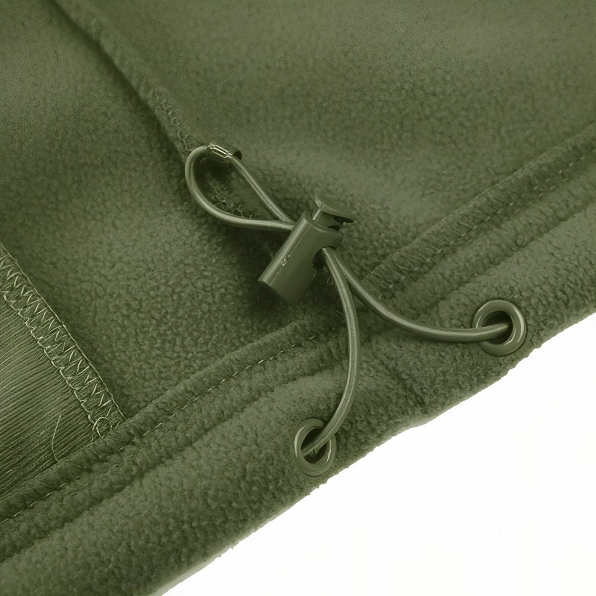 Veste Militaire Polaire gros plan cordon de serrage - Vert Olive - Bleu Marine - Noir - Gris Anthracite
