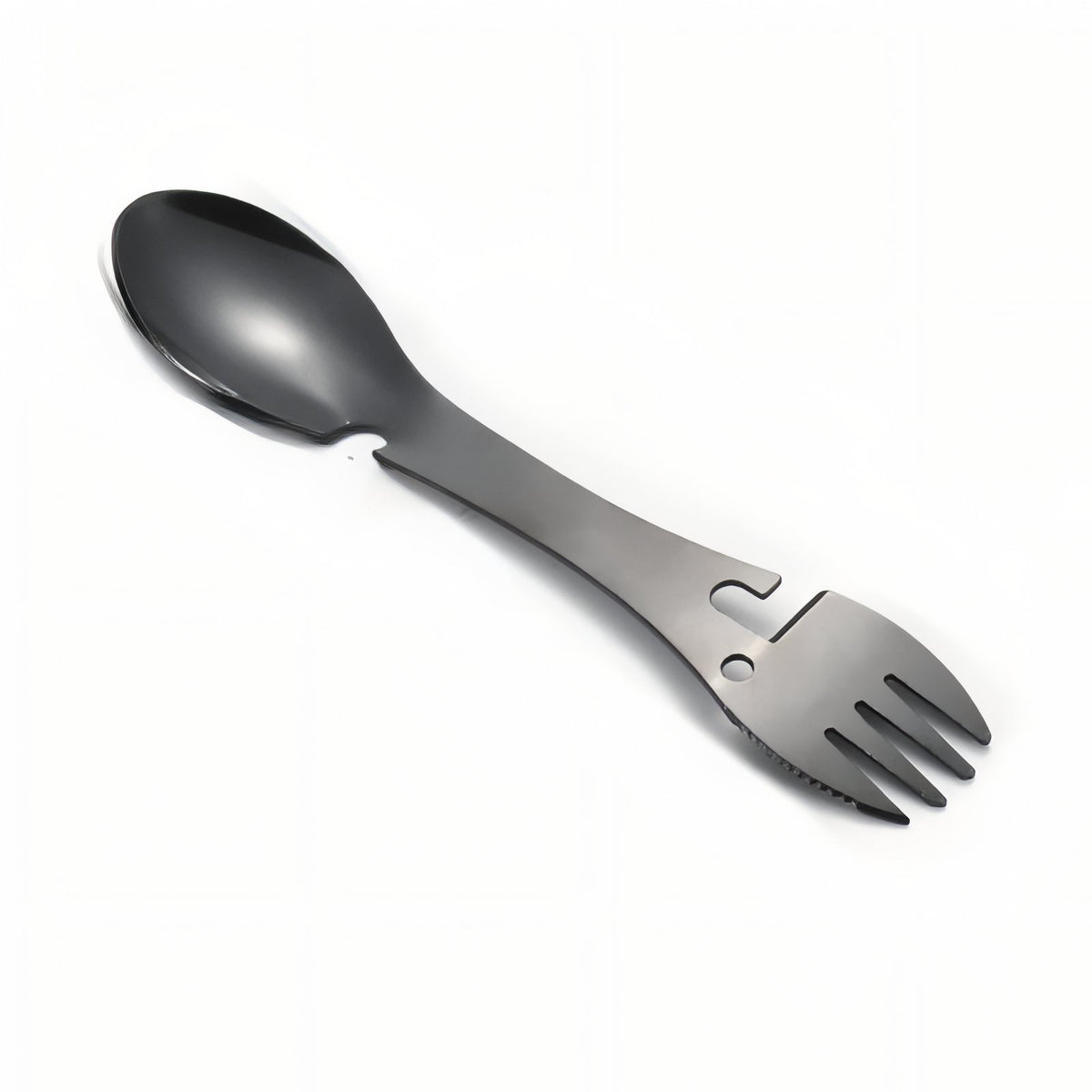 Cuillère Fourchette Randonnée  5 En 1 - Noir