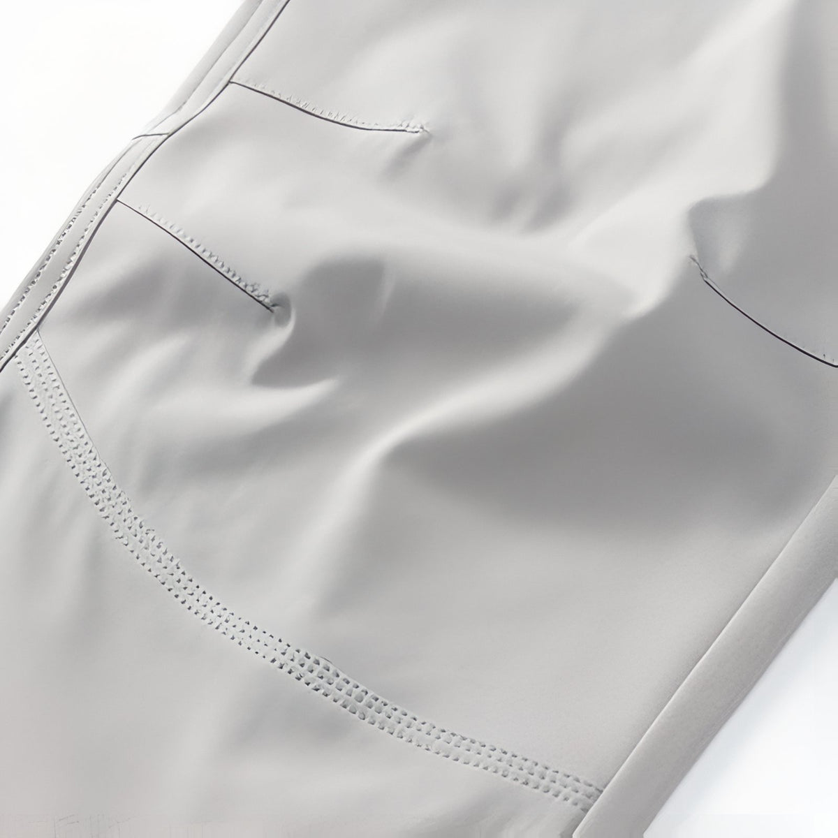 Pantalon Léger Randonnée Femme gros plan couture - Rose Poudré - Noir - Gris Clair