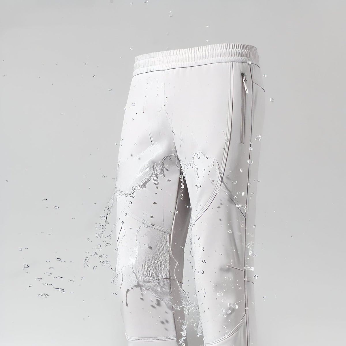 Pantalon Léger Randonnée Homme gros plan éclaboussures - Gris Clair - Noir Profond - Gris Foncé