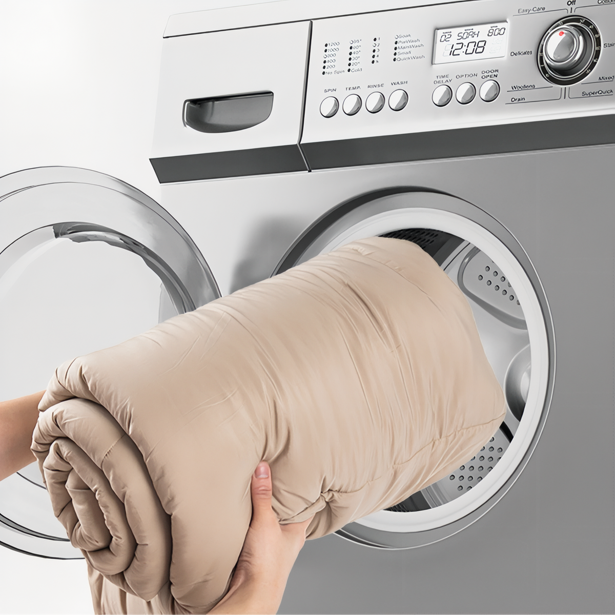 Sac De Couchage Extra Large mise en situation lavage - Beige Clair - Gris Clair