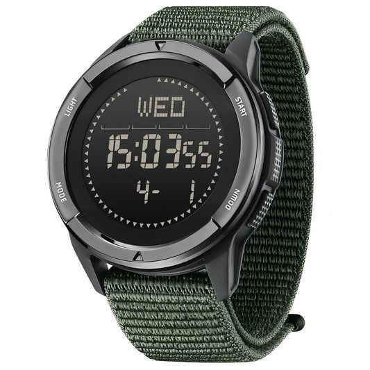 Montre Digitale Randonnée en Carbone - Vert Olive