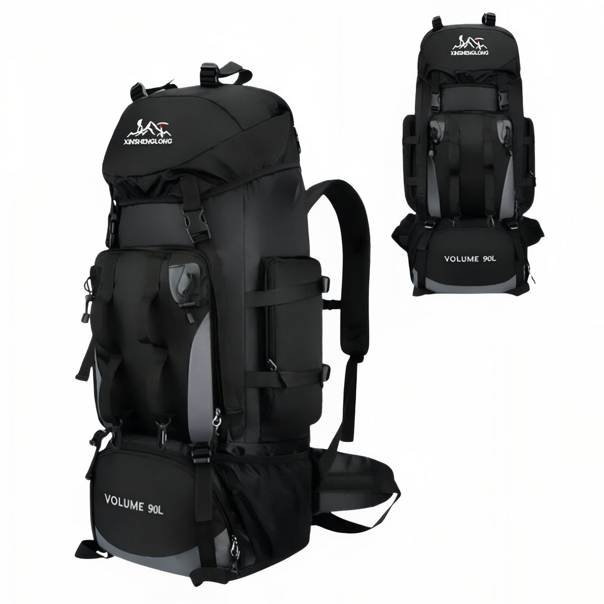 Sac à Dos Trekking - Noir - Sans Housse Imperméable