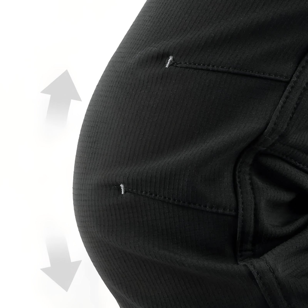Pantalon Randonnée Doublé Polaire Femme gros plan couture - Noir - Gris