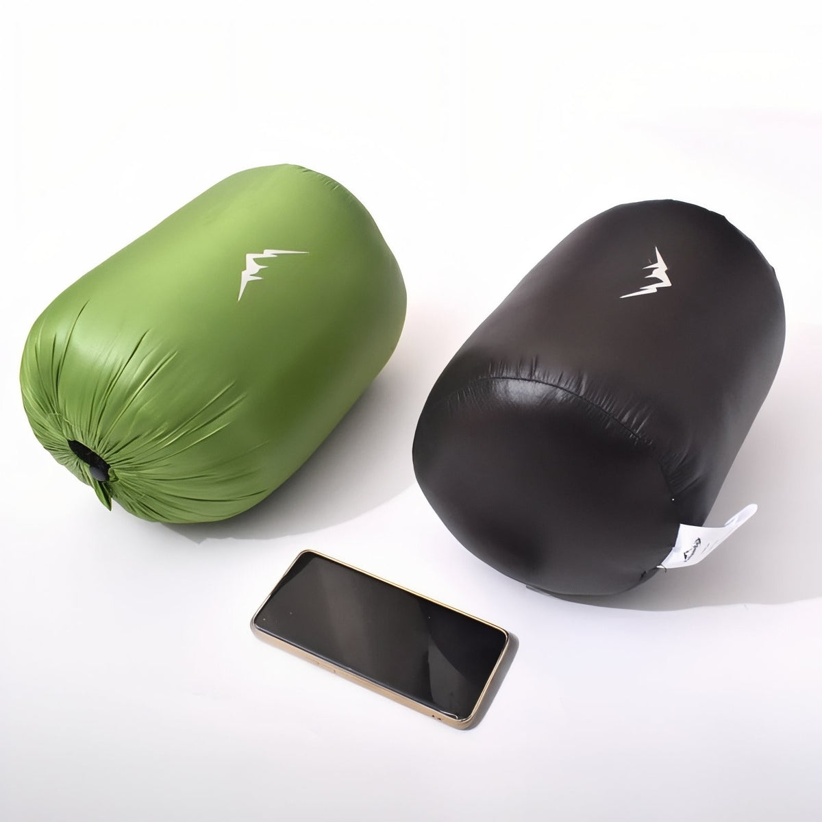 Sac De Couchage Hamac deux sacs alignés - Vert Émeraude - Noir et Gris