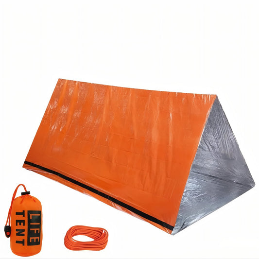 Tente Bivouac Survie - Orange et Argent