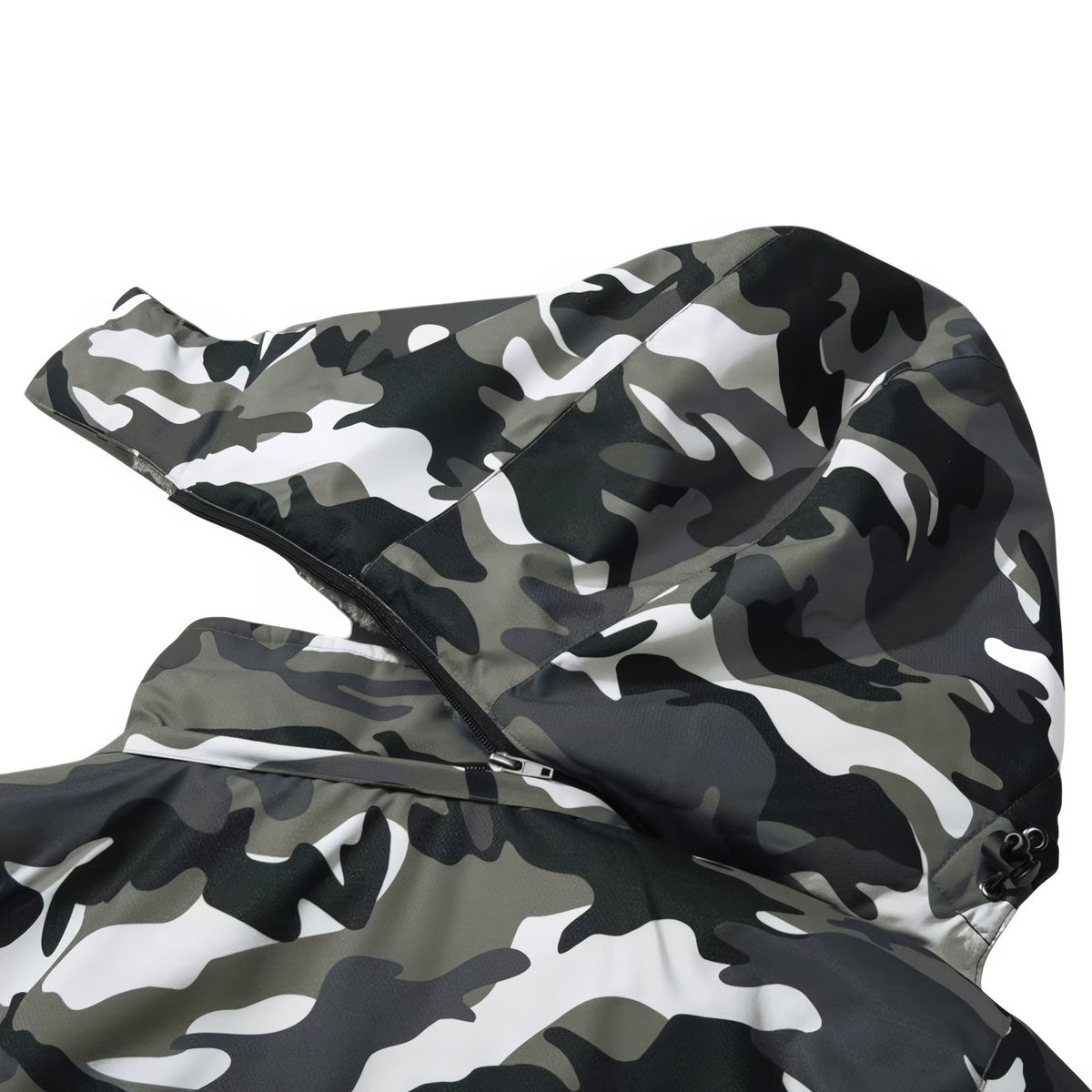 Veste Camouflage Randonnée gros plan fermeture zippée - Vert Foncé - Bleu - Blanc - Noir