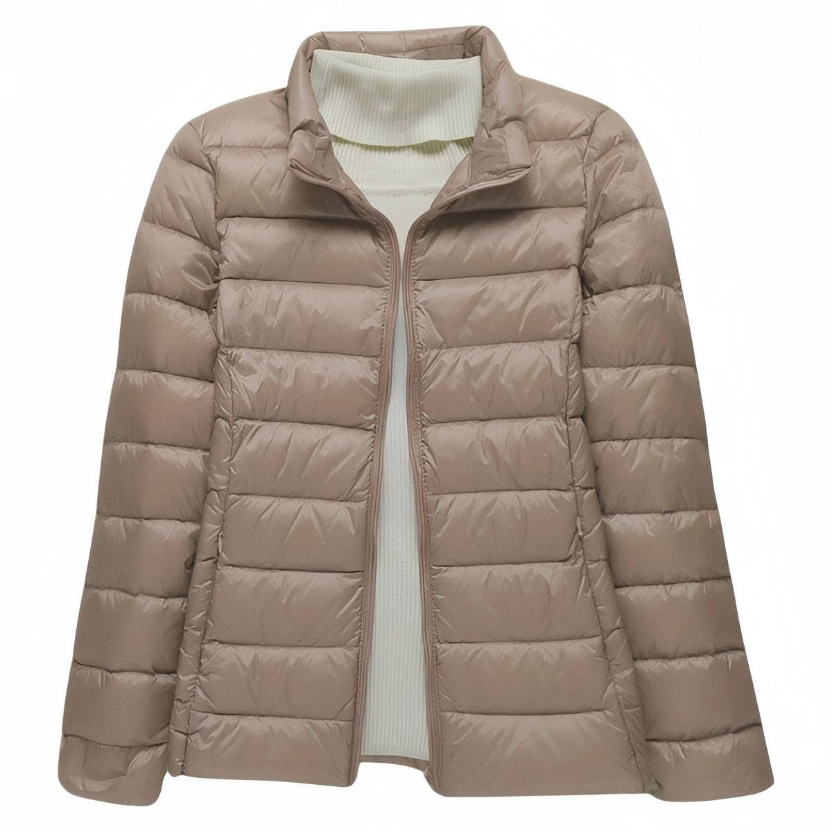 Doudoune Randonnée Compressible Femme - Beige (sans capuche)
