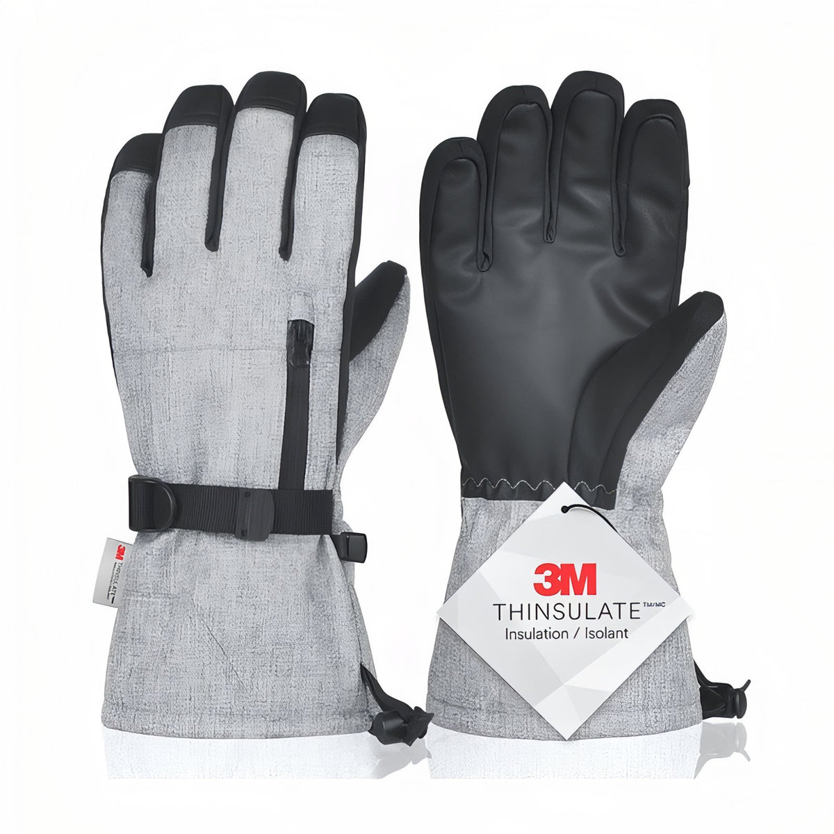 Gants Pour Ski de Randonnée - Gris et Noir