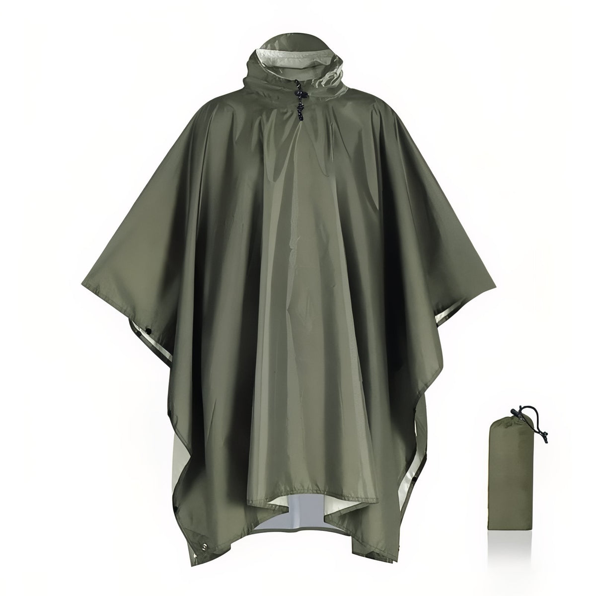 Poncho Pluie Randonnée - Vert Olive - Taille Unique