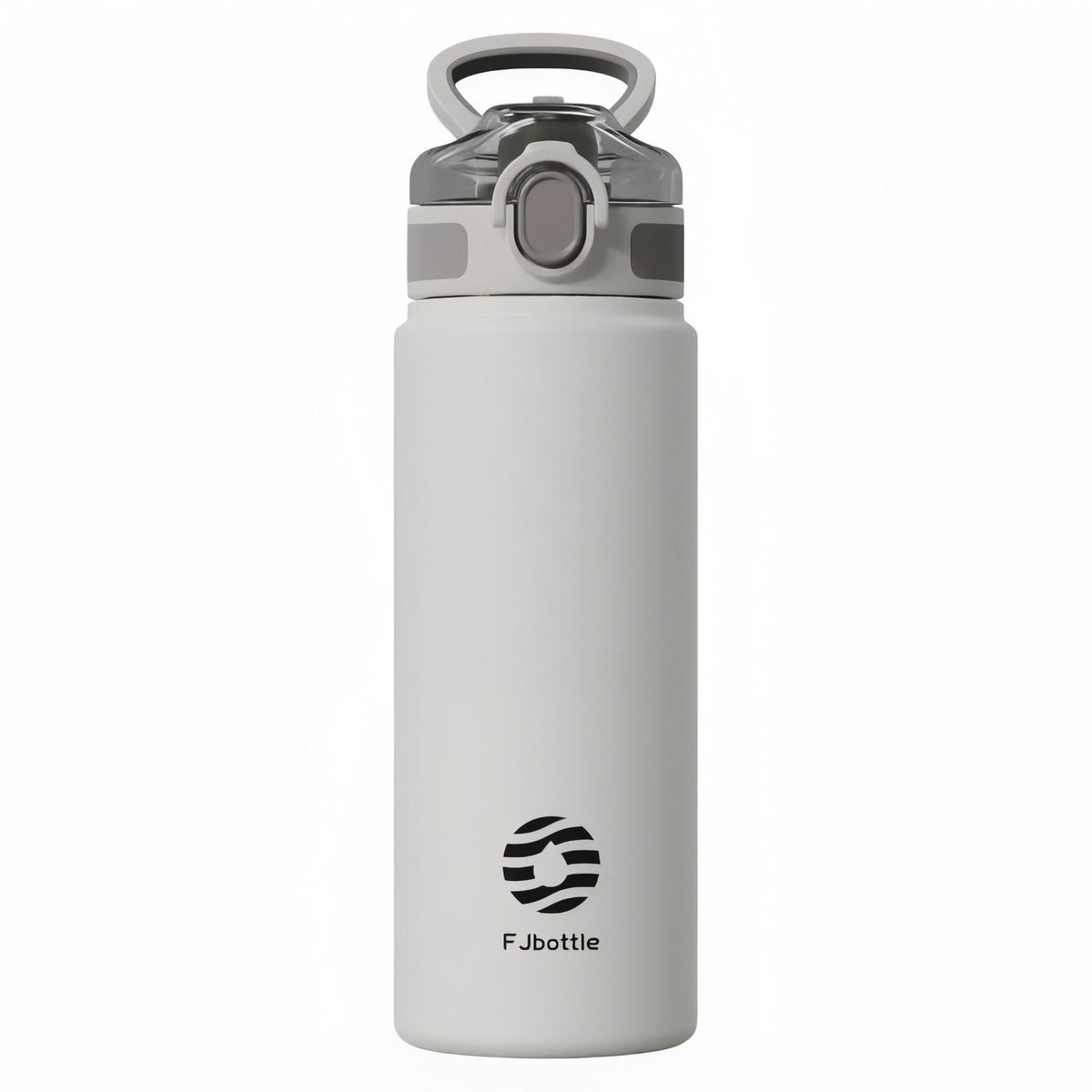 Gourde Isotherme avec Paille Intégrée - Blanc
