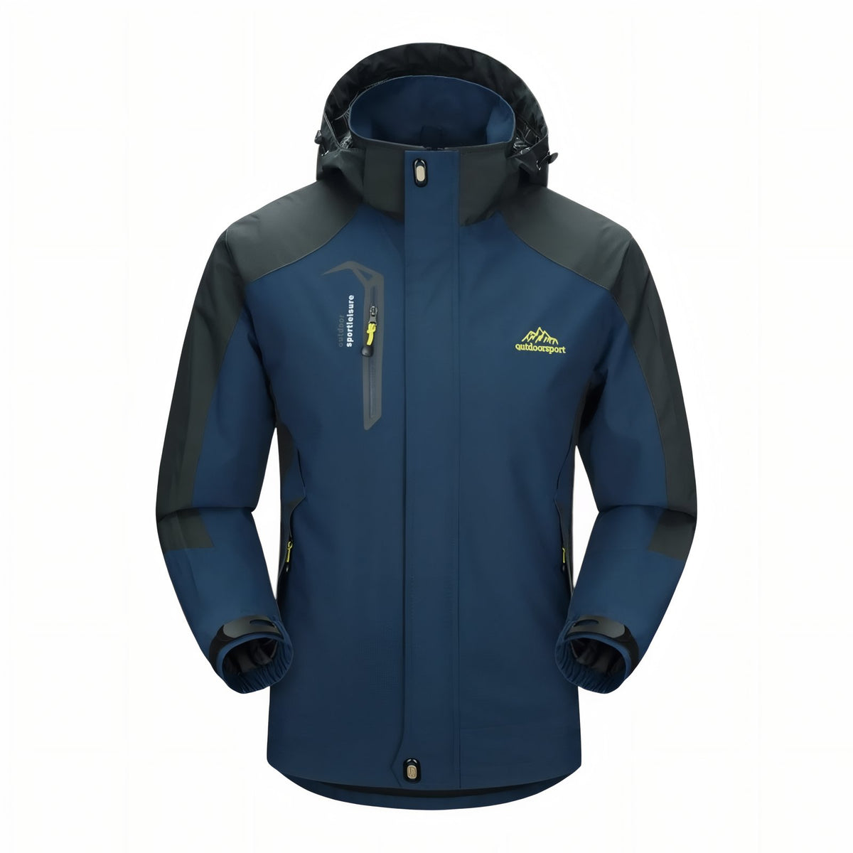 Veste Randonnée Imperméable Respirante Homme - Bleu Marine et Noir