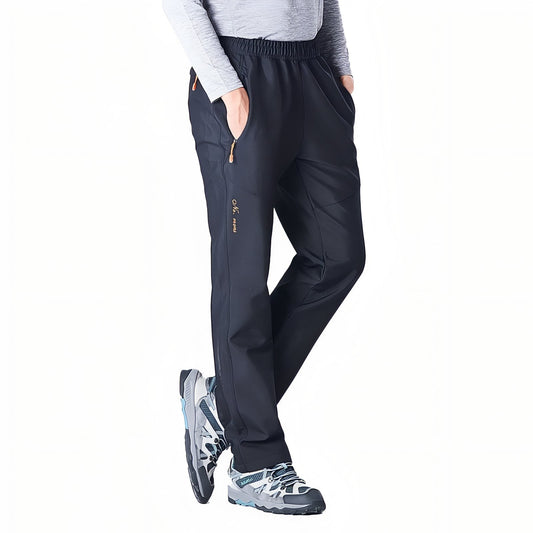 Pantalon Randonnée Taille Élastique - Homme - Noir